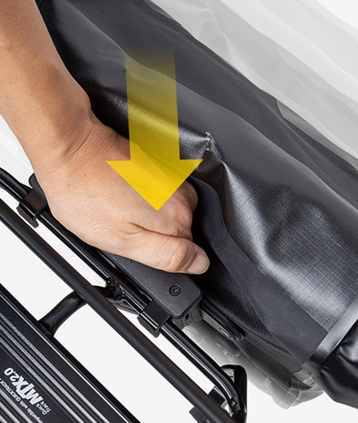 Topeak Borsa laterale Pannier Drybag (16 l) impermeabile nera con sistema QuickClick