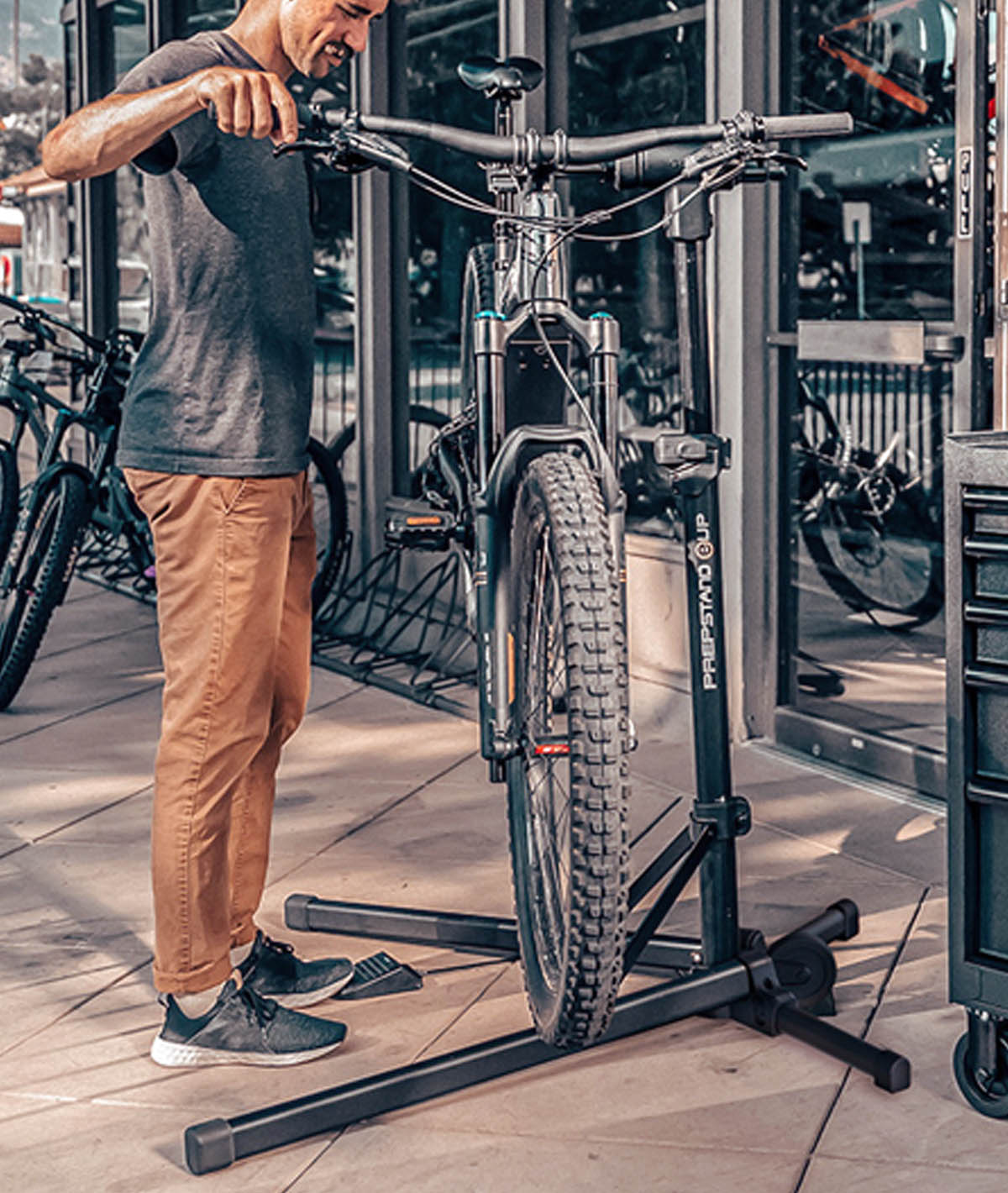 Topeak Cavalletto Topeak portabici per la manutenzione Prepstand Eup Pro