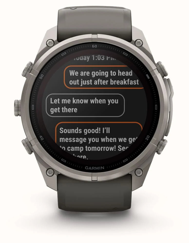 Garmin Fenix 9 Pro Solar 51mm InReach Titanium cinturino Grigio