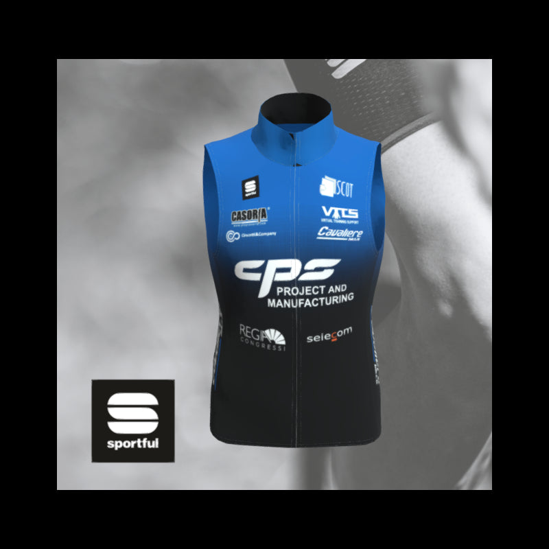 Sportful Gilet Antivento Cps Professional Team Blu