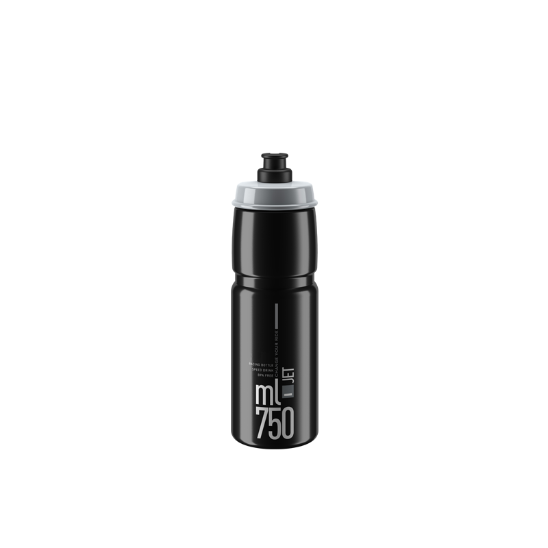 Elite Borraccia Jet Black - Grey Logo 750ml
