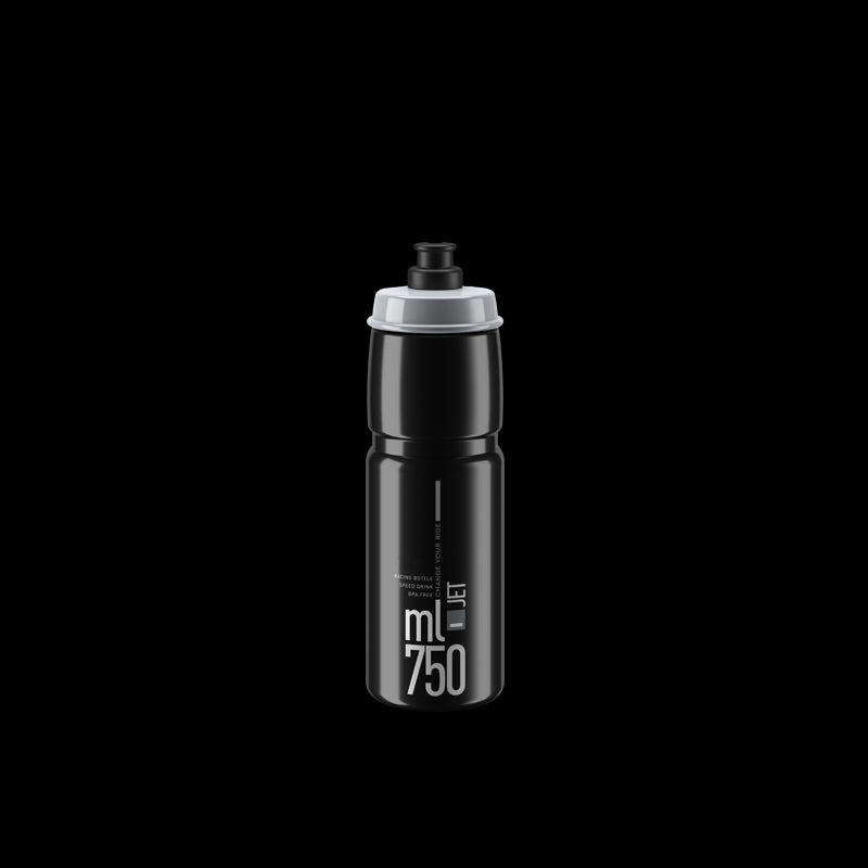 Elite Borraccia Jet Black - Grey Logo 750ml