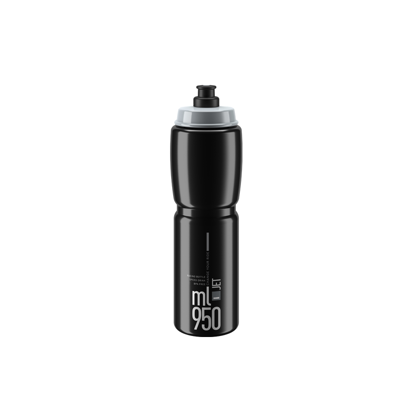 Elite Borraccia Jet Black - Grey Logo 950ml