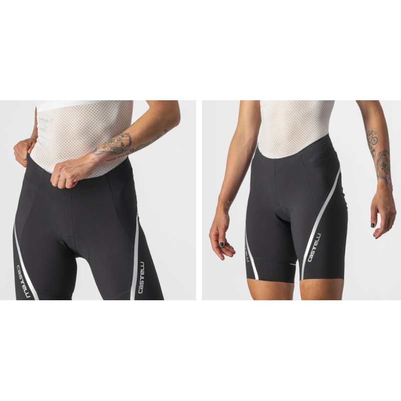Castelli Pantaloncino Donna Velocissima 3 Nero/Silver