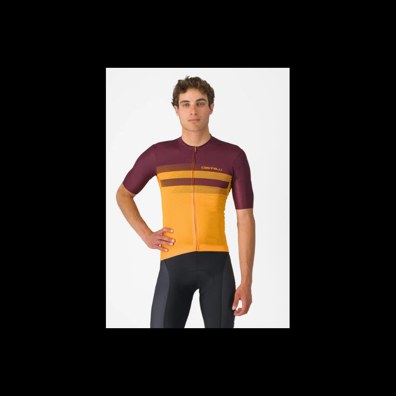 Castelli Maglia Estiva Simbolo Bordeaux/Arancio