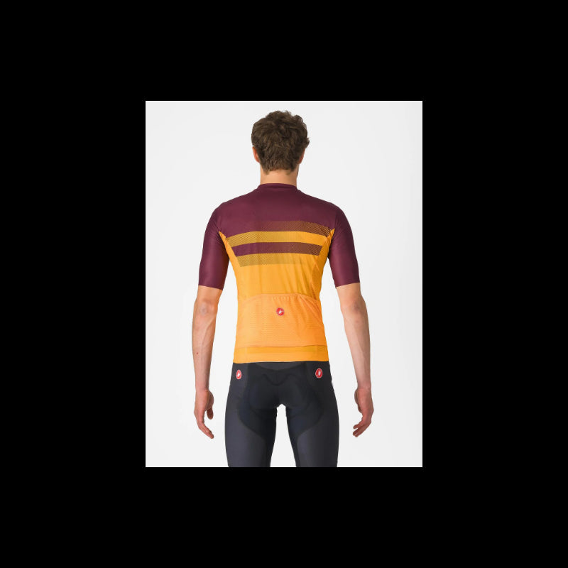 Castelli Maglia Estiva Simbolo Bordeaux/Arancio