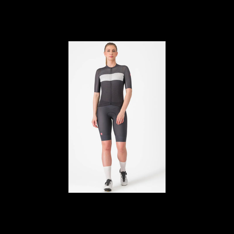 Castelli Maglia Estiva Donna Elegante Nero/Grigio