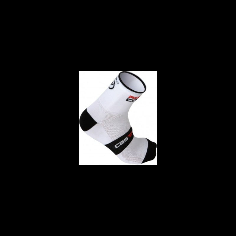 Castelli Calzini Estivi  Rosso Corsa 6cm Sock Bianco