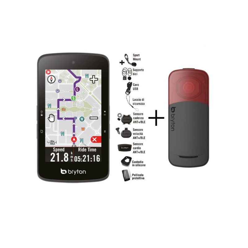 Bryton Ciclocomputer GPS Rider S800T + Gardia R300L