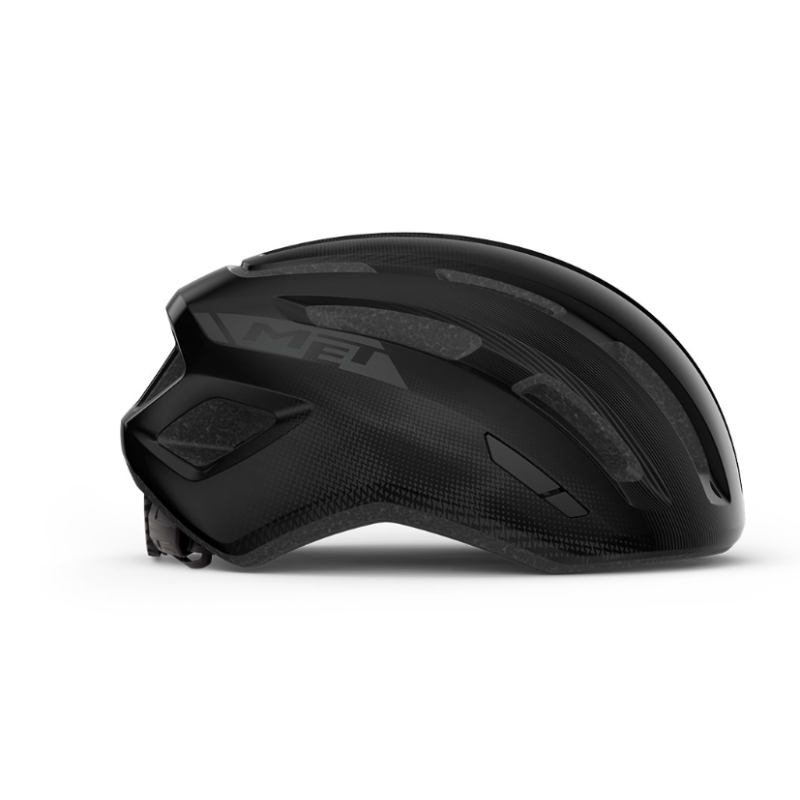 Met Casco Miles Nero Lucido