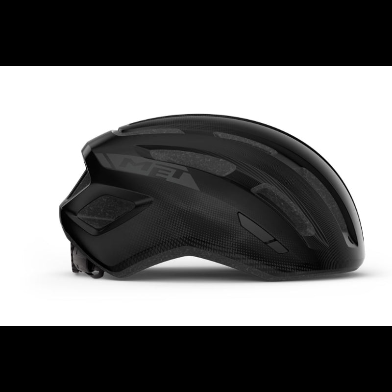 Met Casco Miles Nero Lucido