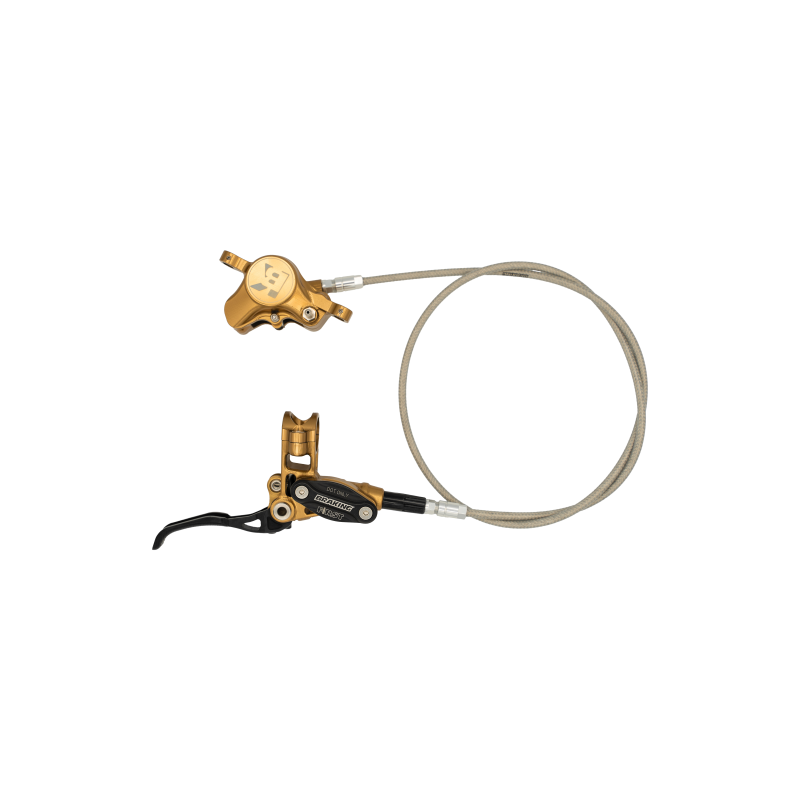 Braking Coppia Freni a Disco F.I.R.S.T.  Tubo in Kevlar e Acciaio Intrecciato 5MM Oro