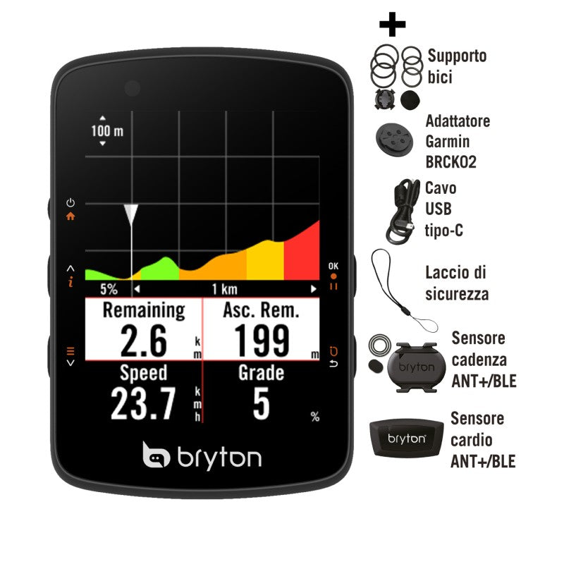 Bryton GPS Rider 550D con CAD e HRM