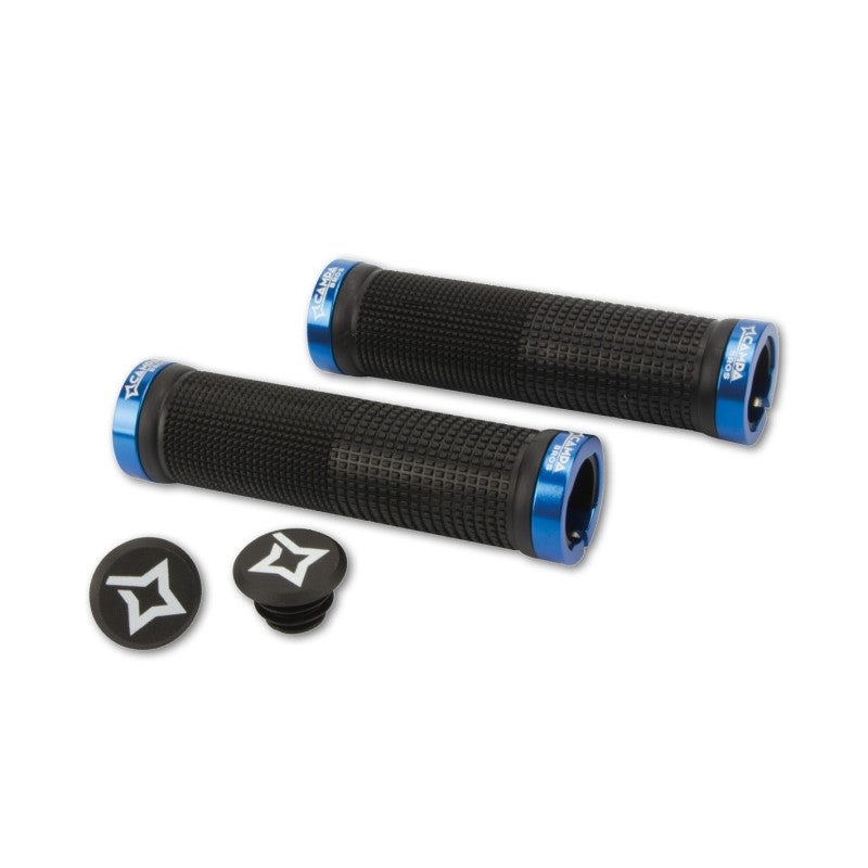 Campa Bros Paia manopole DH ASSAULT nero e anelli di blocco alluminio