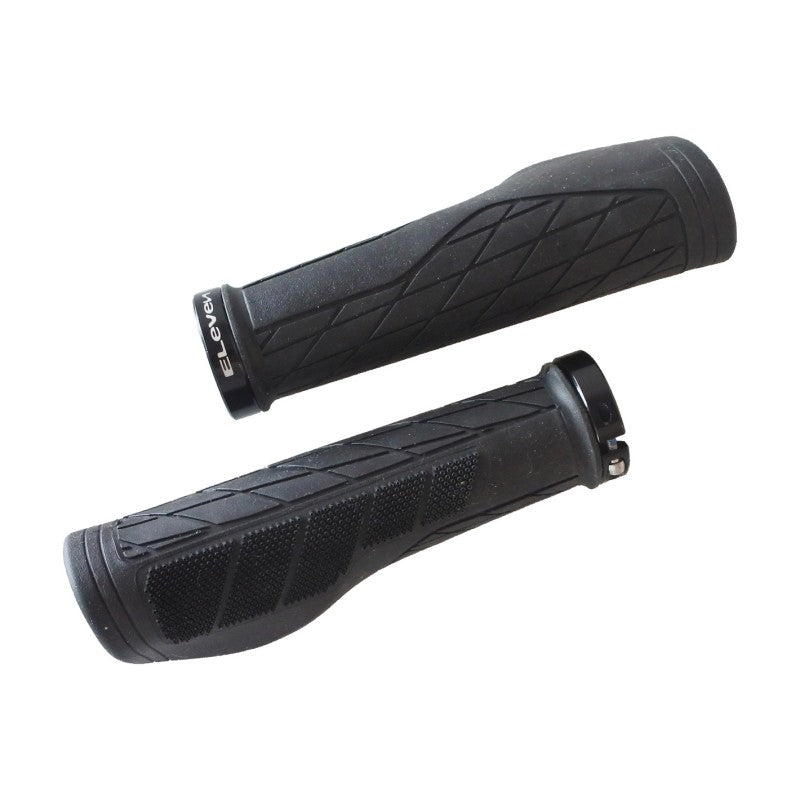 Eleven Paia manopole anatomiche nero con anello di blocco