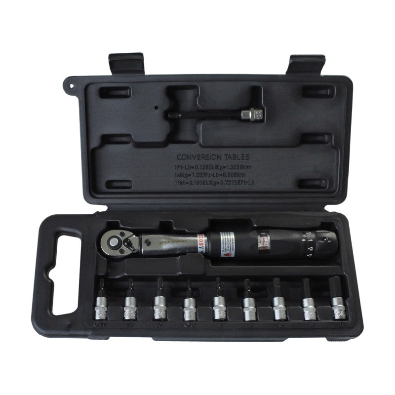 Eleven Chiave dinamometrica 1/4" 4-24Nm con brugole 3 4 5 5x85 6 8 10 T20 T25 T30