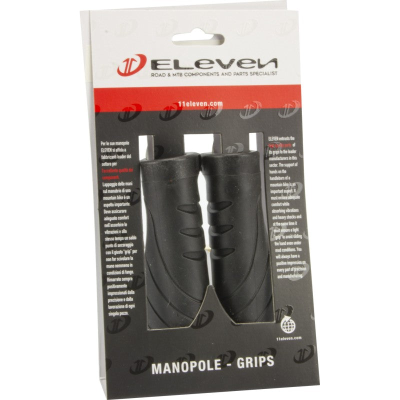 Eleven Paia manopole anatomiche nero con bloccaggio