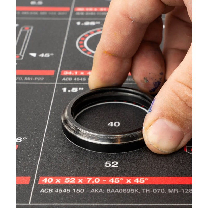Enduro Tappetino da banco per identificazione diametro interno dei cuscinetti serie sterzo (WBM-003)