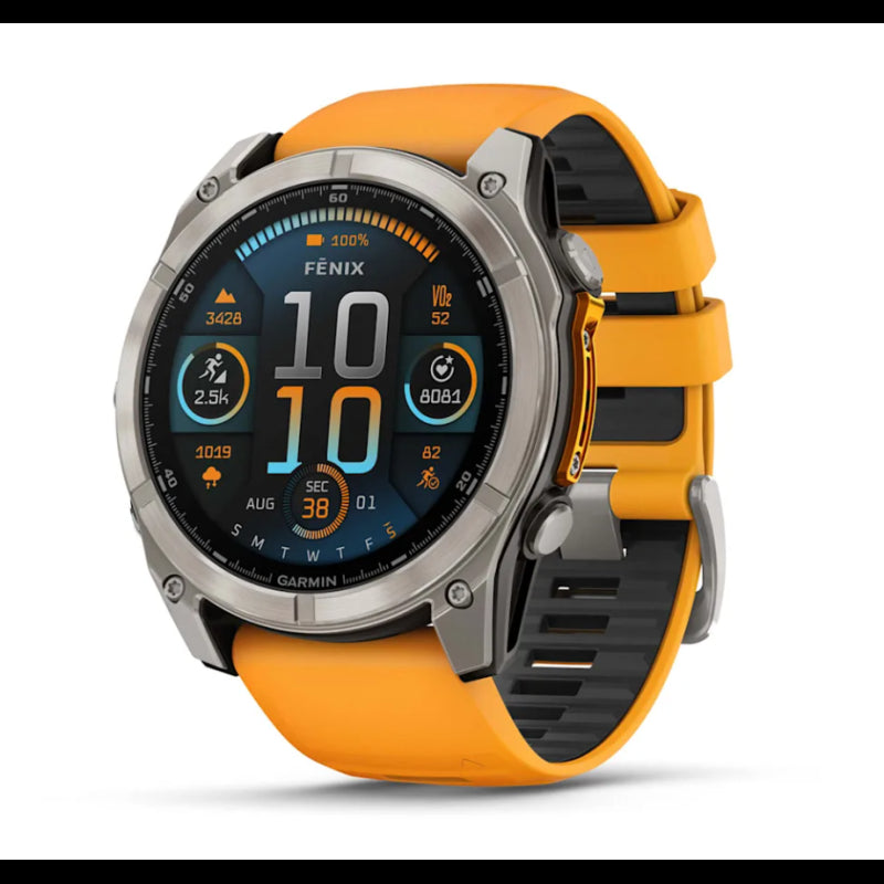 Garmin Fenix 8 Amoled Sapphire Titanium & Spark Orange 47mm