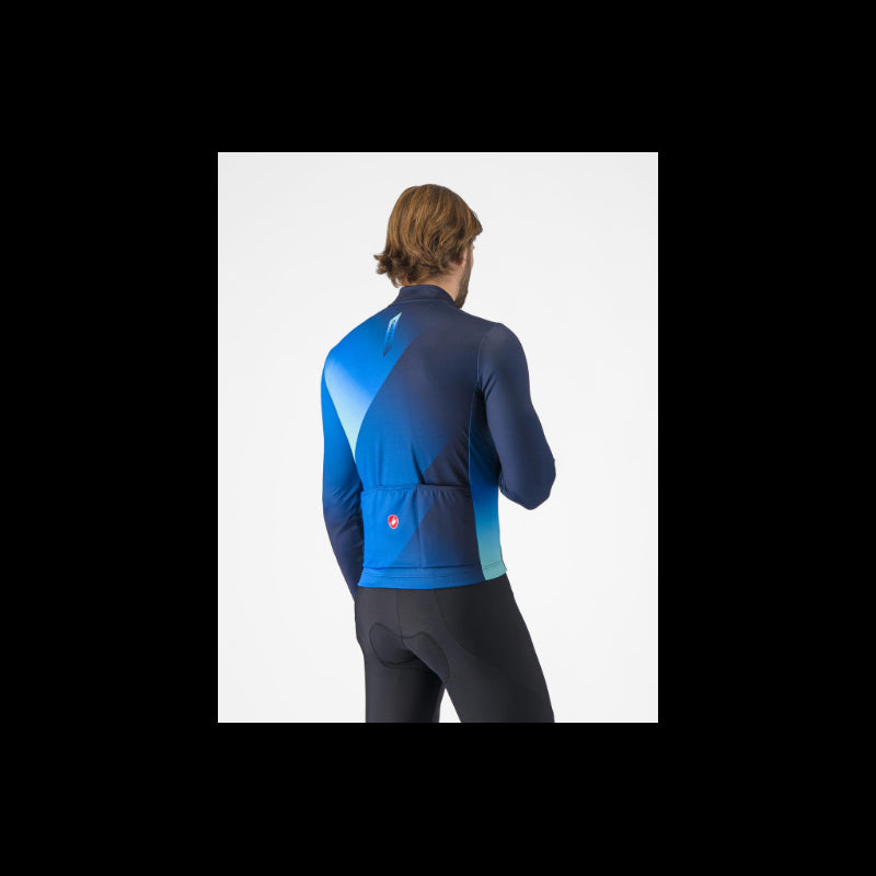 Castelli Maglia Invernale Amplify Thermal Blu/Azzurro Italia