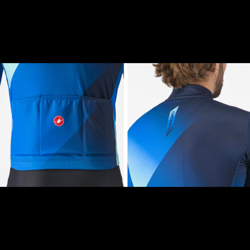 Castelli Maglia Invernale Amplify Thermal Blu/Azzurro Italia