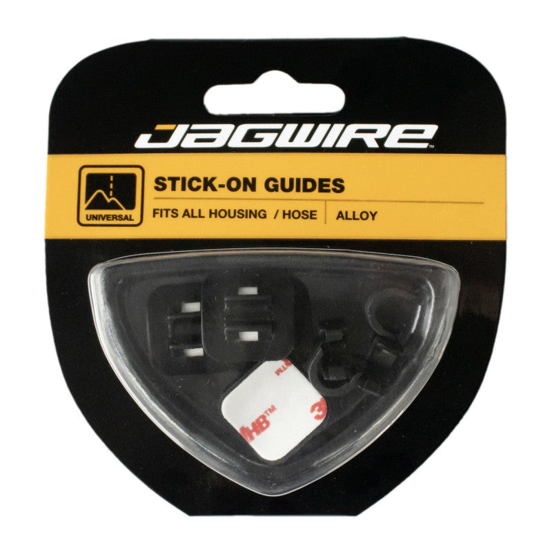 Jagwire Guida cavo adesiva in lega nera (4 pz)