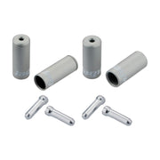 Jagwire Kit Pro Universali capi guaina aperti per guaina intrecciata silver