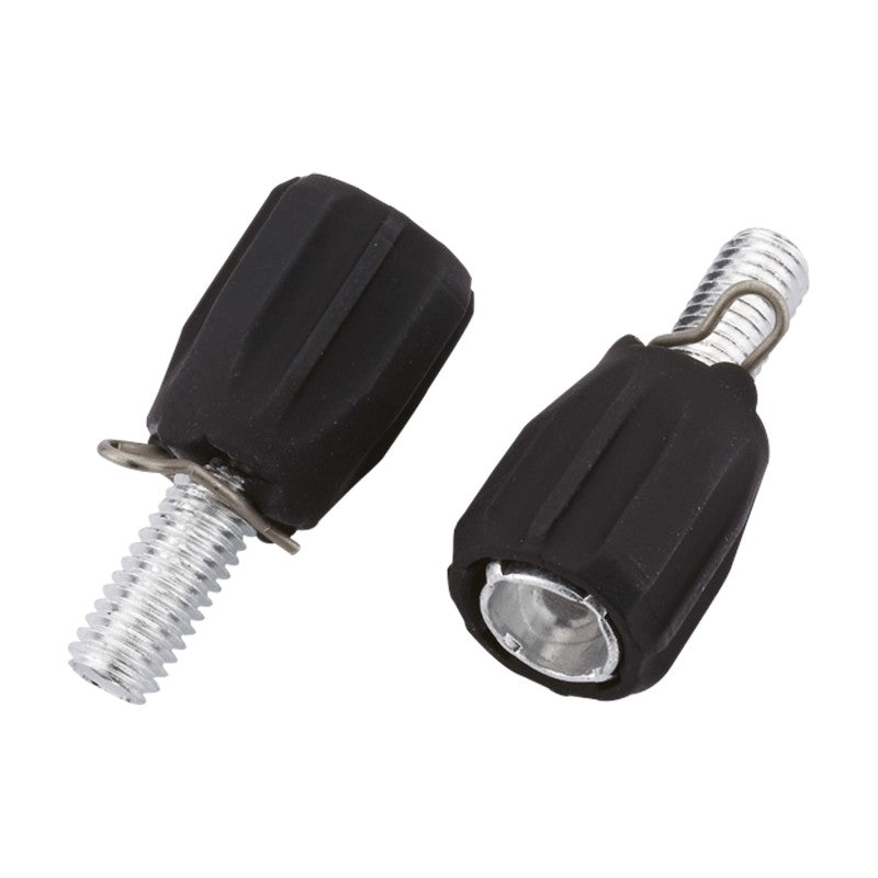 Jagwire Regolatori telaio Sport per cambio neri rivestiti in gomma (2 pz)