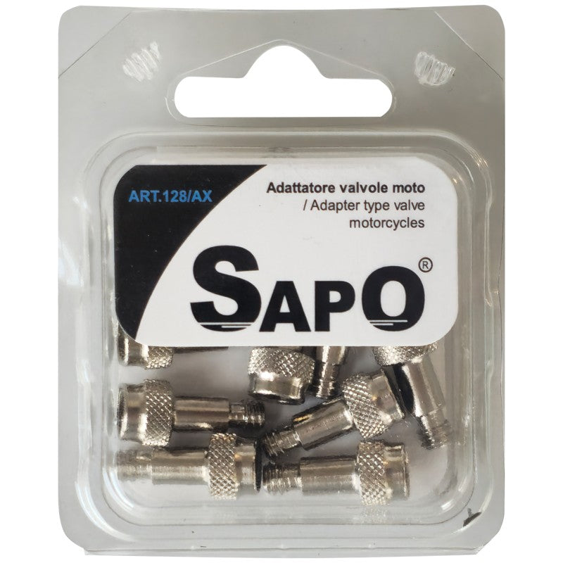 Sapo Blister adattatore per valvole Schrader moto (10pz)