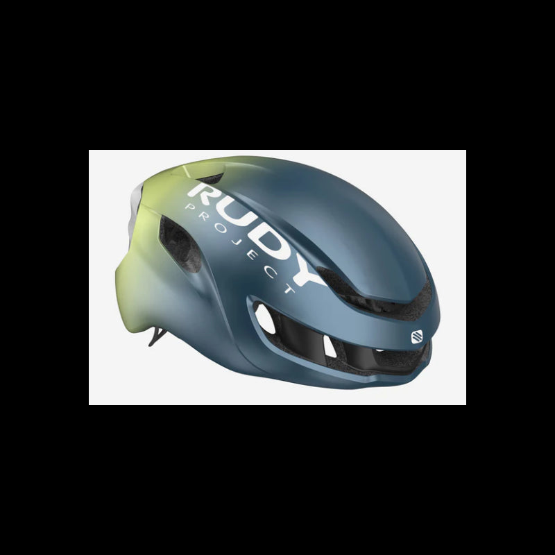 Rudy Project Casco Nytron Blue Avio/Apple Green Metal Matte