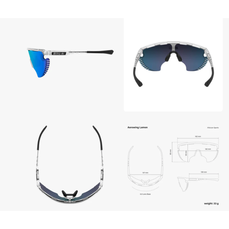 Scicon Sports Occhiali Aerowing Lamon Crystal Mirror Blue