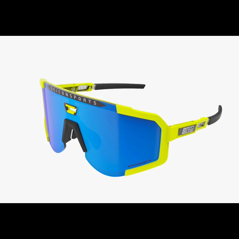 Scicon Sports Occhiali Aeroscope Yellow Fluo Multimirror Blue