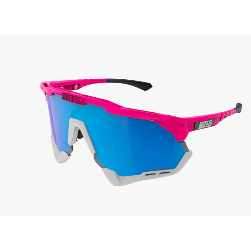 Scicon Sports Occhiali Aeroshade XL Pink Fluo Multimirror Blue