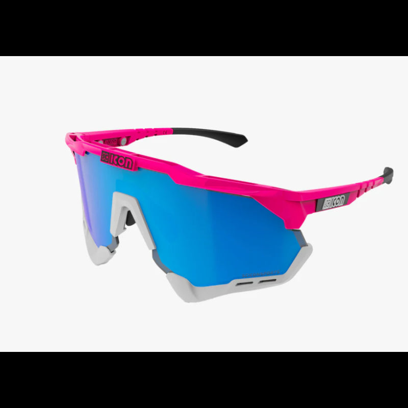 Scicon Sports Occhiali Aeroshade XL Pink Fluo Multimirror Blue
