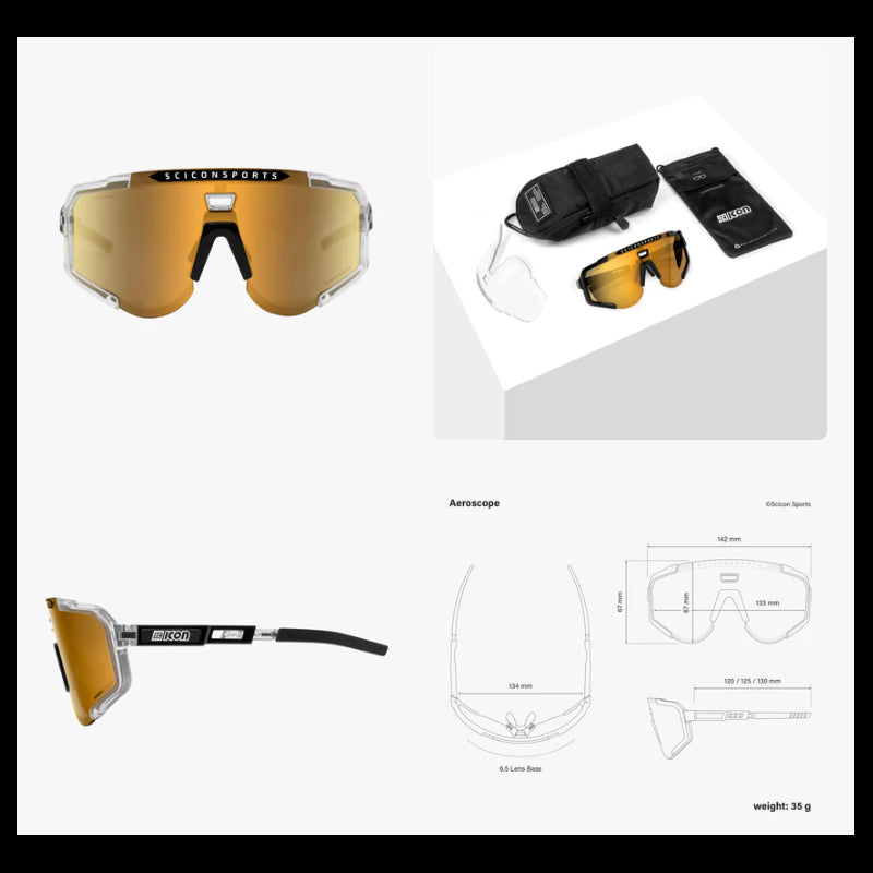 Scicon Sports Occhiali Aeroscope Crystal Multimirror Bronze
