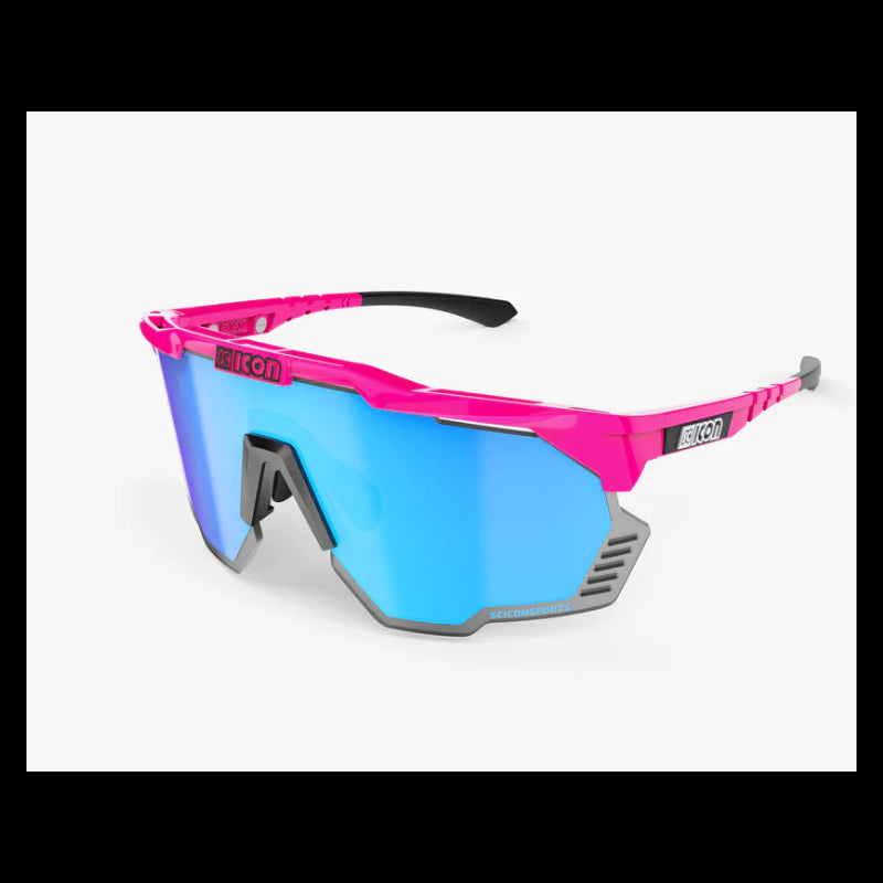 Scicon Sports Occhiali Aeroshade Kunken Pink Fluo Multimirror Blue