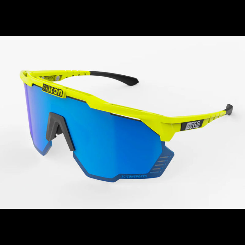 Scicon Sports Occhiali Aeroshade Kunken Yellow Fluo Multimirror Blue
