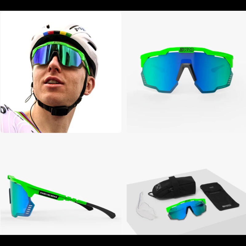Scicon Sports Occhiali Aeroshade Kunken Green Fluo Multimirror Green