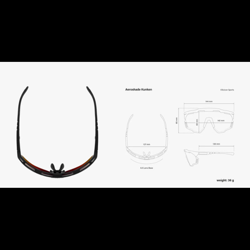 Scicon Sports Occhiali Aeroshade Kunken Black Multimirror Red