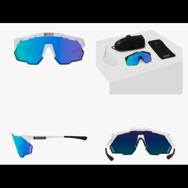 Scicon Sports Occhiali Aeroshade Kunken White Multimirror Blue