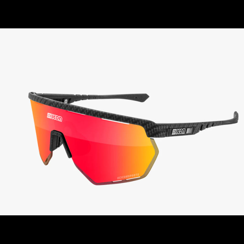 Scicon Sports Occhiali Aerowing Carbon Matt Multimirror Red