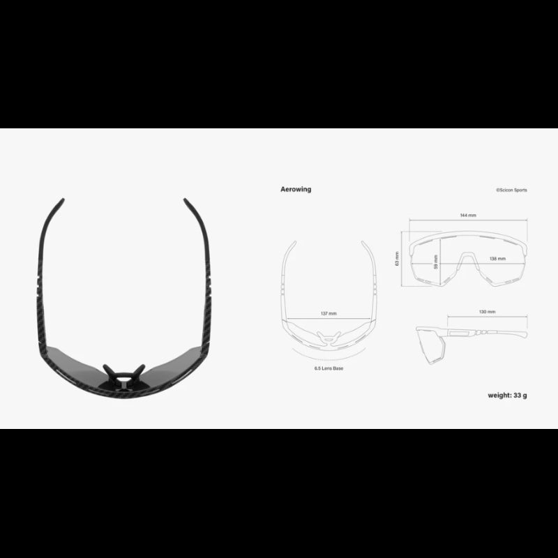 Scicon Sports Occhiali Aerowing Carbon Matt Multimirror Red