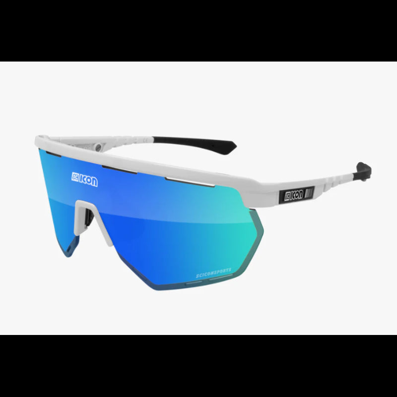 Scicon Sports Occhiali Aerowing White Gloss Multimirror Blue