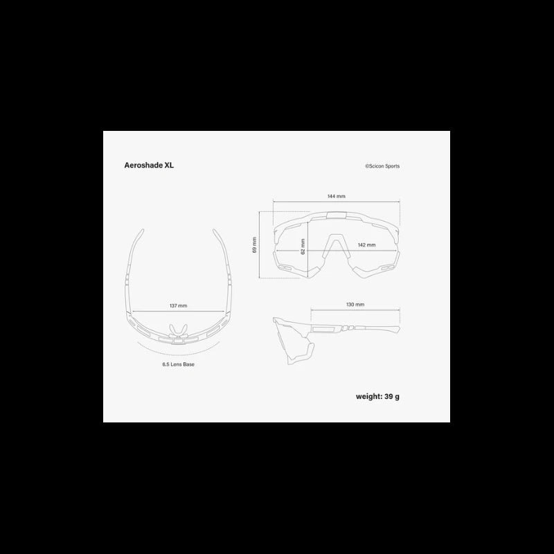 Scicon Sports Occhiali Aeroshade XL White Fender Multimirror Blue