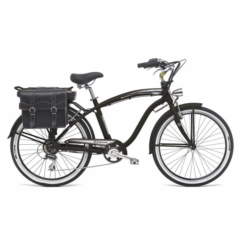 Wd99 Bici E-City Cruiser Retrò 26” + Borsa In Pelle in Omaggio
