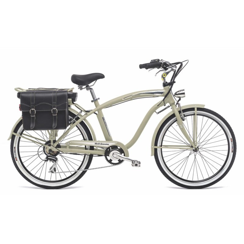 Wd99 Bici E-City Cruiser Retrò 26” + Borsa In Pelle in Omaggio
