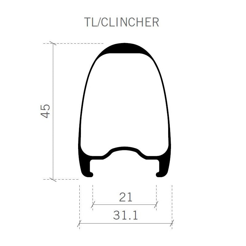 Vision Ruote Metron 45 Sl Carbon C21 Tlr Disc