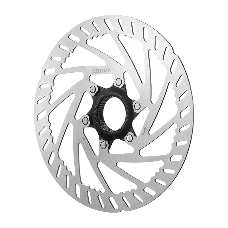 ASHIMA Disco Freno ARU-28 203mm X 2mm per E-Bike Argento 285gr - Center Lock