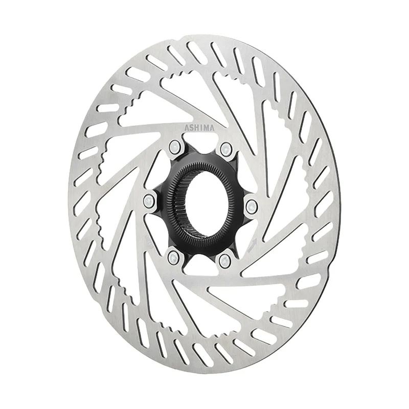 ASHIMA Disco Freno ARO-28 180mm X 2mm per E-Bike Argento 223gr Center Lock