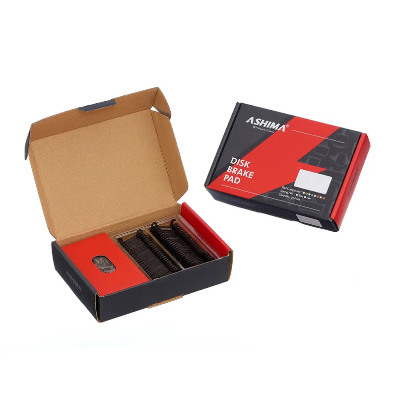 ASHIMA Pastiglie organiche per impianto Saint Shimano (OEM Box 25cp)